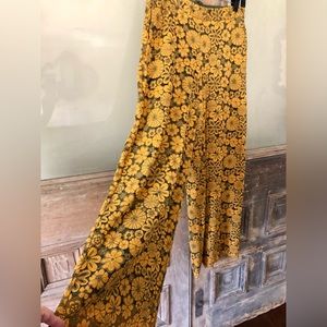 Eva Franco Goldenrod Floral Wide Leg Pant